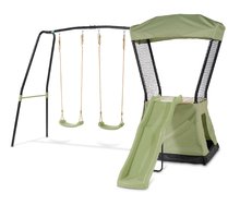 Hracia veža multifunkčná s 2 hojdačkami Ivy play tower double swing Exit Toys so stanom pieskoviskom a šmykľavkou kovová konštrukcia