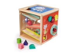 Fa készségfejlesztő kocka Big Playcenter Eichhorn kockákkal és tevékenységekkel 12 hó-tól