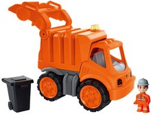 Smetiarske auto Power Worker Garbage Truck + Figurine BIG so smetným košom a pohyblivé časti - gumené kolesá od 2 rokov