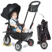Trojkolka a kočík skladacia STR7 Urban 8v1 smarTrike čierna s otočným sklápateľným sedadlom TouchSteering s EVA kolesami od 6 mes