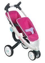 Babakocsi két játékbabának Maxi Cosi & Quinny Twin Smoby kétoldalú rózsaszín-kék
