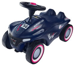 Odrážadlo auto s pretekárskym číslom Bobby Car Neo RS Blue BIG modré s klaksónom a tichými gumenými kolesami od 12 mes