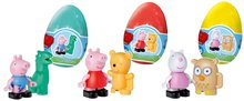 Stavebnice Peppa Pig Funny Eggs XL PlayBig Bloxx BIG ve vajíčku s figurkami – sada 3 druhů od 18 měsíců