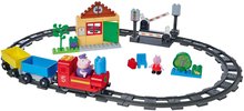 Stavebnice elektronická Peppa Pig Train Fun PlayBig Bloxx BIG železnice se zvukem a 2 figurkami 55 dílů od 18 měs.