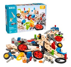 Drevená stavebnica Konštrukcie Builder Construction Set BRIO 135 dielov s pracovným náradím od 3 rokov BRIO5872
