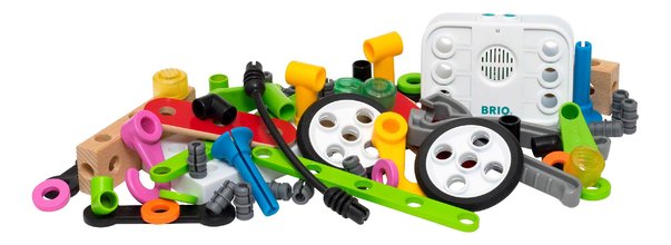 Drevená stavebnica s nahrávaním zvuku Builder Record & Play Set BRIO elektronická 67 dielov s pracovným náradím od 3 rokov BRIO5926