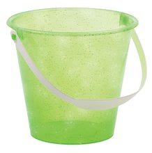 Vödör homokozóba Écoiffier csillámokkal 16 cm magas zöld 18 hó-tól