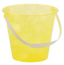 Vödör homokozóba Écoiffier csillámokkal 16 cm magas sárga 18 hó-tól