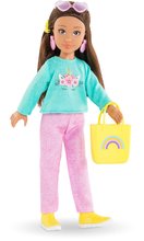 Játékbaba Luna Shopping Set Corolle Girls hosszú barna haj 28 cm 6 kiegészítő 4 évtől