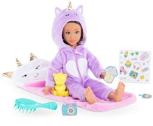 Bábika Luna Pyjama Party Set Corolle Girls s dlhými hnedými vlasmi 28 cm 7 doplnkov od 4 rokov