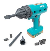 Vŕtačka elektronická so svetlom Builder Power Screwdriver BRIO s 3 vymeniteľnými nadstavcami od 3 rokov BRIO6008