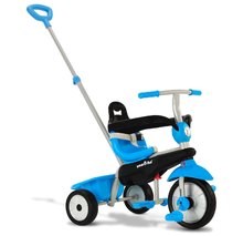 Tricicletă cu tijă de ghidare Lollipop Blue SmarTrike cu amortizor și roată liberă albastră de la 10 luni