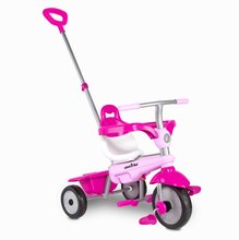 Tricicletă cu tijă de ghidare Lollipop Pink SmarTrike cu amortizor și roată liberă roz de la 10 luni