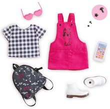 Ruha szett Pop Music & Fashion Dressing Room Corolle Girls 28 cm játékbabának 7 kiegészítő 4 évtől
