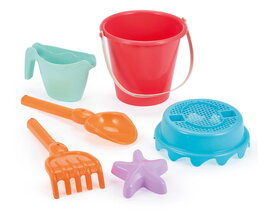 Kbelík set Summer Écoiffier s konvičkou a bábovičkou, 6 dílů, 2 druhy, od 18 měsíců