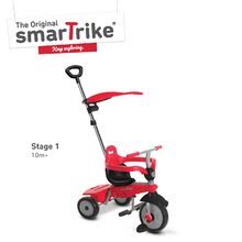 Tricikli Breeze Plus Touch Steering smarTrike lengéscsillapítóval és szabadonfutó elsőkerékkel piros