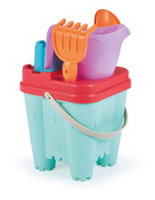 Vödör szett maxi Vár Castle Bucket Summer Écoiffier locsolókannával és formákkal 6 részes 18 hó-tól