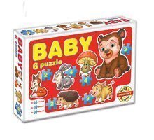 Baby puzzle zvieratká z lesa Dohány 6-obrázkové od 24 mes