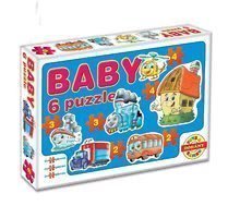Baby puzzle mijloacele de transport Dohány cu 6 imagini de la 24 luni