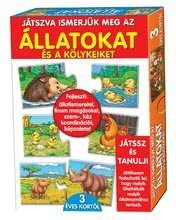 Oktatójáték Állatok és kölykeik Dohány 32 db