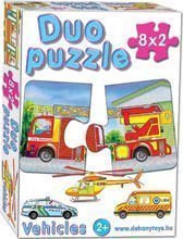 Baby puzzle Duo Mijloace de transport Dohány cu 8 imagini de la 24 luni