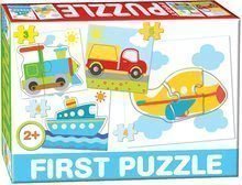 Baby First puzzle Mijloace de transport Dohány cu 4 imagini de la 24 luni