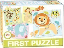 Baby First puzzle Safari Dohány cu 4 imagini de la 24 luni