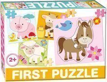 Puzzle Baby First Farm Dohány 4 imagini de la 24 luni