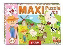Baby puzzle Maxi Farm Dohány cu 16 piese de la 24 luni