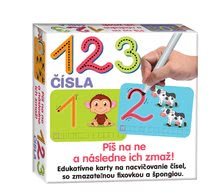 Készségfejlesztő játék 123 számok - írj rá és töröld le Dohány (nyelvek SK, CZ, HU, RO) 3 évtől