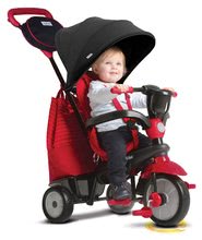 Triciletă SWING DLX 4in1 Red TouchSteering smarTrike cu amortizor rulare liberă+cu filtru UV roşu-negru de la 10 luni