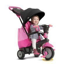 Tricicletă SWING DLX 4in1 Pink TouchSteering smarTrike cu amortizor rulare liberă+ cu filtru UV roz de la 10 luni