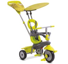 Tricicletă cu geantă Vanilla Green SmarTrike cu spătar înalt și centură de siguranță în 3 puncte de la 10 luni