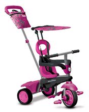 Tricicletă Vanilla 4în1 Pink Touch Steering smarTrike roz cu parasolar de la 10 luni