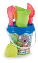 Vödör szett 17 cm Koala Écoiffier IML nyomattal és locsolókannával 18 hó-tól