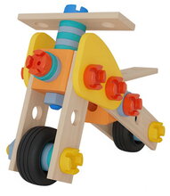 Drevená stavebnica motorka Construct Mini Bike Eichhorn 1 model 47 dielov od 3 rokov EH7002