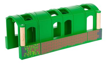 Drevený tunel polohovateľný Flexible Tunnel BRIO zelený 3 diely od 3 rokov BRIO7099