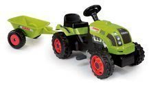 Tractor cu pedale Claas GM Smoby cu remorcă verde