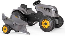 Tractor cu pedale și remorcă Stronger XXL Tractor+Trailer Smoby cu scaun reglabil și sunete pe volan 161 cm