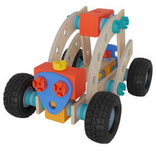 Drevená stavebnica štvorkolka Construct Buggy Eichhorn 1 model 84 dielov od 4 rokov EH7200