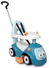 Babytaxiu extensibil Maestro Ride-On Blue 3in1 Smoby cu 3 sunete și bara de ghidare cu bară de protecție în jurul brâului - ochi magici de la 6 luni