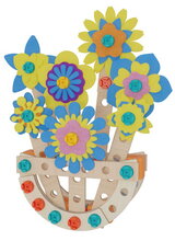 Drevená stavebnica kvety Construct Flower Pot Eichhorn 2 modely 129 dielov od 4 rokov EH7205