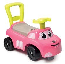Premergător și babytaxiu Mașini Pink Ride-on 2in1 Smoby cu spațiu de depozitare roz