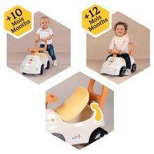 Odrážadlo a chodítko Winnie the Pooh Auto Ride On 2v1 Smoby ergonomicky tvarované sedadlo s úložným priestorom od 10 mes