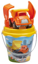 Vedro set do piesku Bob stavbár Écoiffier s autíčkom 5 dielov (výška vedierka 18 cm) od 18 mes