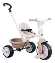 Trojkolka s voľnobehom Be Move Tricycle Beige Smoby s nastaviteľnou 95 cm vodiacou tyčou a tichými EVA kolesami béžová od 15 mes