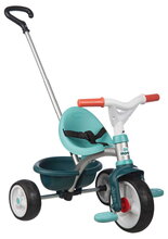 Tříkolka s volnoběhem Be Move Blue Tricycle Smoby s nastavitelnou 95 cm vodicí tyčí a tichými EVA koly modrá od 15 měsíců