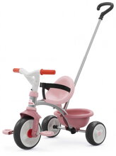 Trojkolka s voľnobehom Be Move Pink Tricycle Smoby s nastaviteľnou 95 cm vodiacou tyčou a tichými EVA kolesami ružová od 15 mes