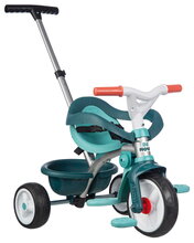 Tříkolka s opěrkou a volnoběhem Be Move Comfort Blue Tricycle Smoby s nastavitelnou vodicí tyčí a tichými EVA koly od 10 měsíců