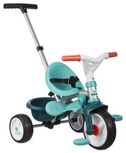 Tříkolka s opěrkou a volnoběhem Be Move Comfort Blue Tricycle Smoby s nastavitelnou vodicí tyčí a tichými EVA koly od 10 měsíců